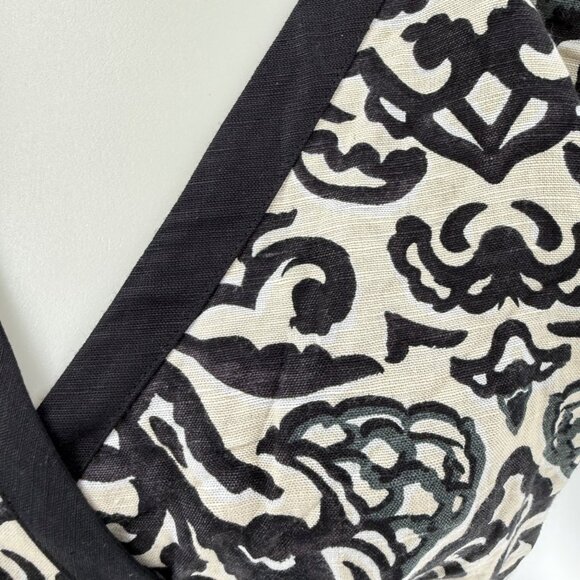 French Connection Wrap Halter Dress Black & White Size 6, 52% Viscose 48% Linen - Picture 9 of 11